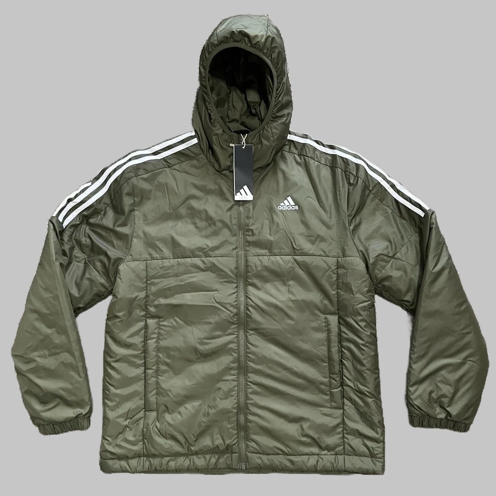Adidas Outdoor Al Aire Libre Jacket Men's Small Hooded Olive Strata HZ5725 NWT